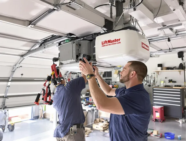 West Haven Garage Door Repair technician performing advanced diagnostics on garage opener in West Haven