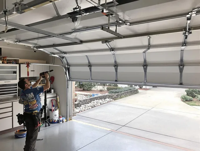 Garage door track repair service by West Haven Garage Door Repair in West Haven
